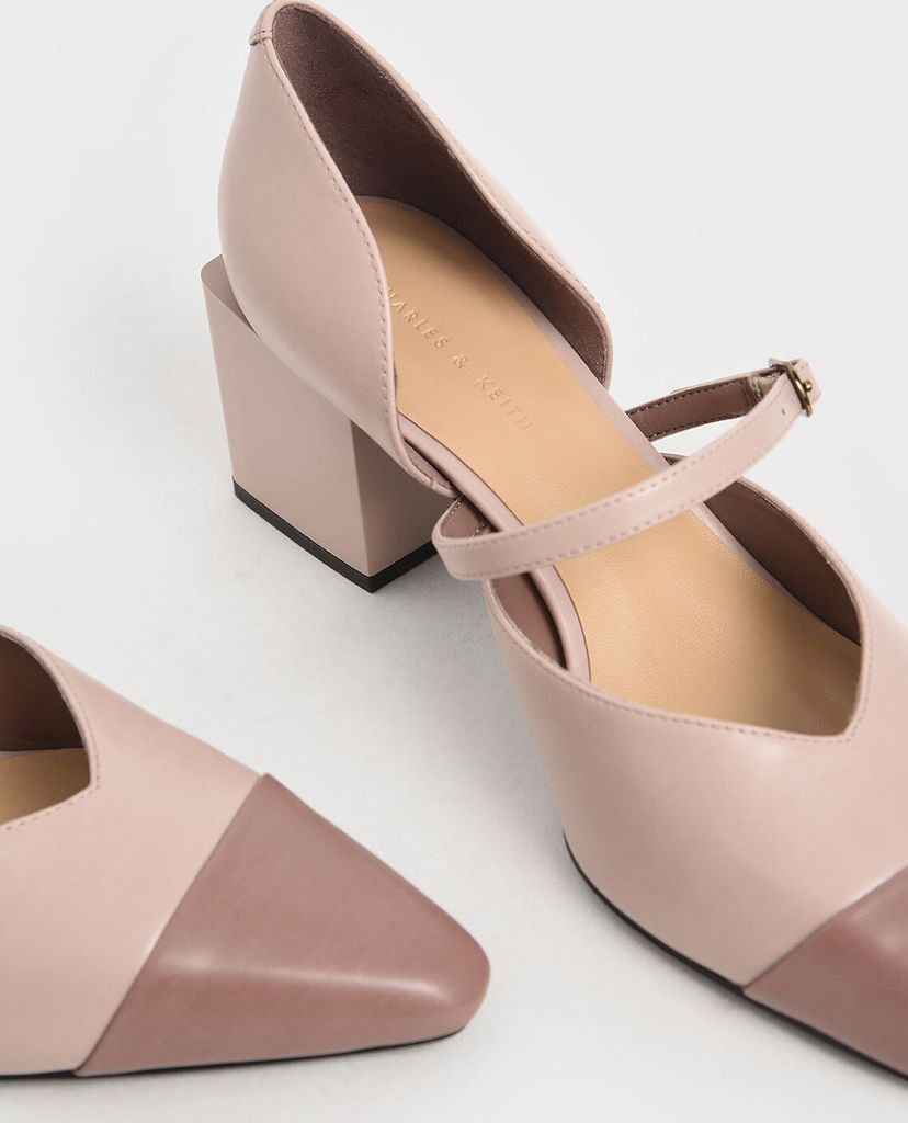 CHARLES & KEITH - Giày cao gót mũi nhọn Mary Jane Block