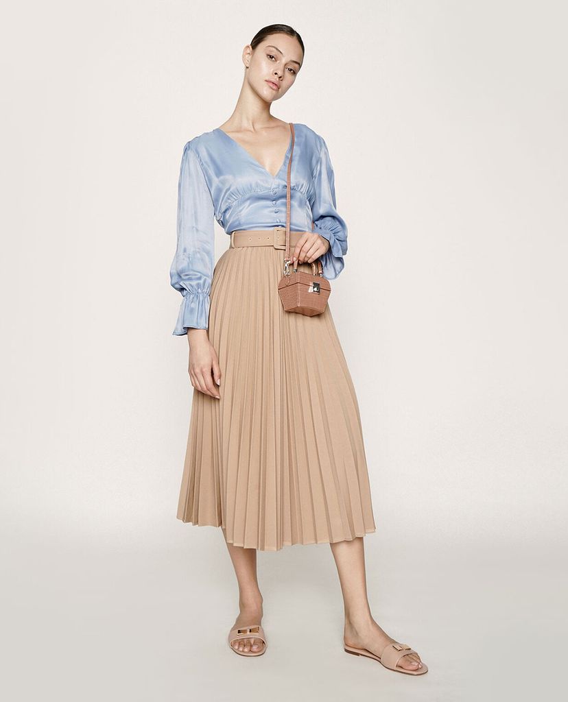 CHARLES & KEITH - Dép nữ quai ngang Metal Bow Slide