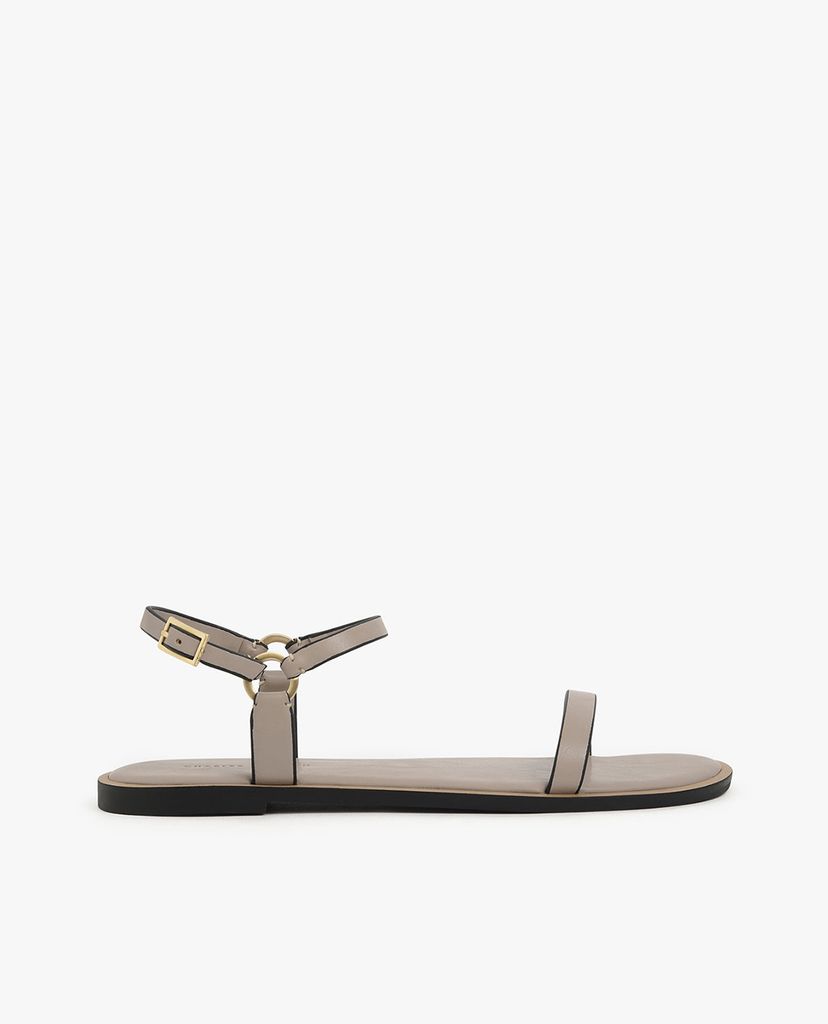 CHARLES & KEITH - Giày sandal nữ quai ngang Ankle Strap Flat