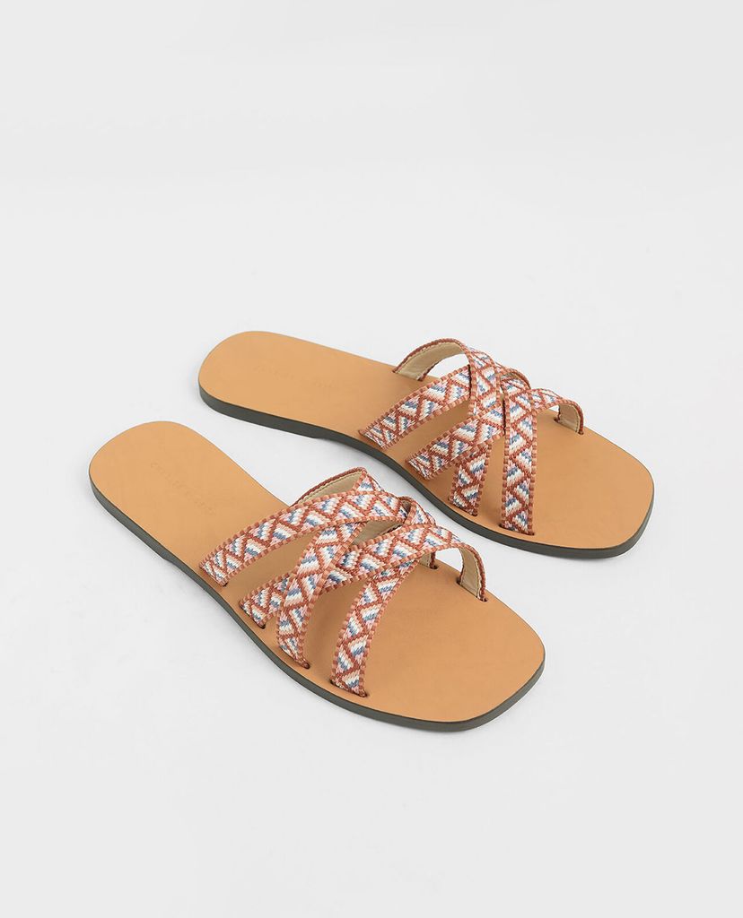 CHARLES & KEITH - Dép nữ Woven Strappy