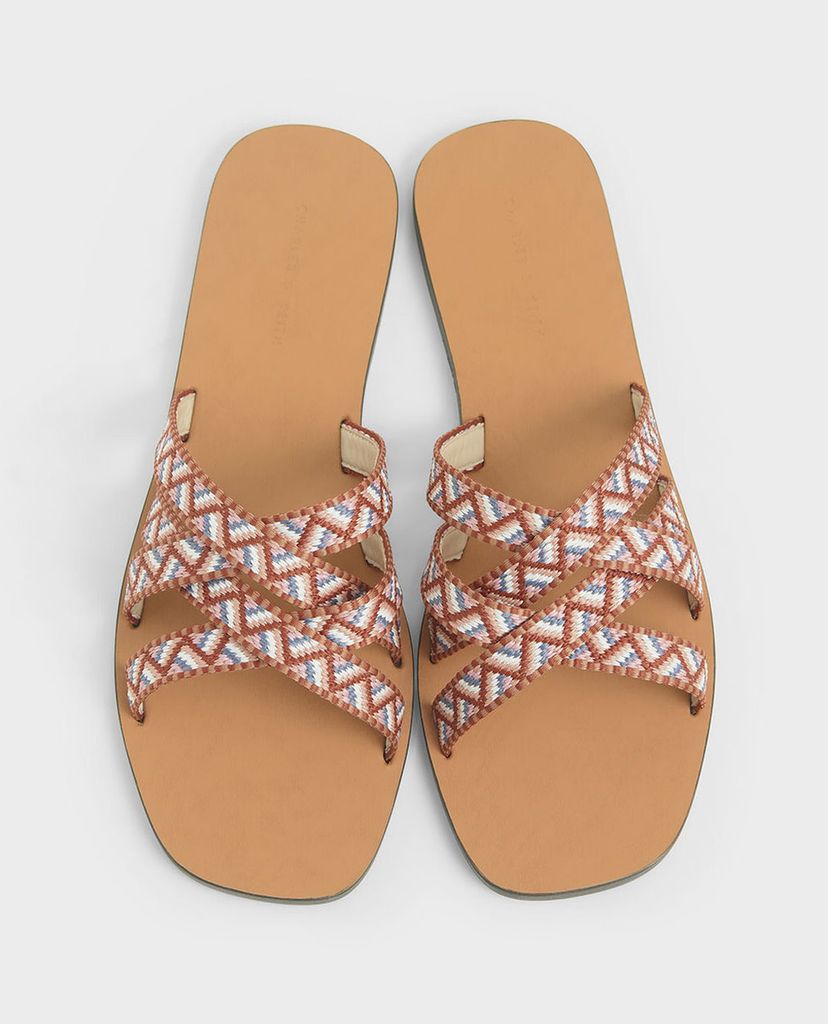 CHARLES & KEITH - Dép nữ Woven Strappy