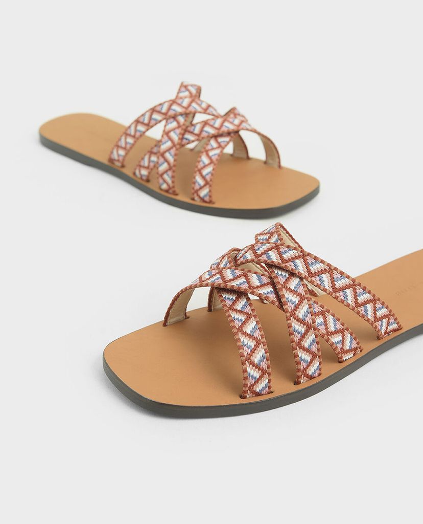 CHARLES & KEITH - Dép nữ Woven Strappy