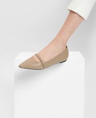 CHARLES & KEITH - Giày đế bệt nữ mũi nhọn Pointed Toe Mary Janes