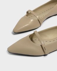 CHARLES & KEITH - Giày đế bệt nữ mũi nhọn Pointed Toe Mary Janes