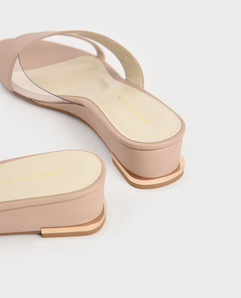 CHARLES & KEITH - Giày đế xuồng hở mũi Strappy Wedges