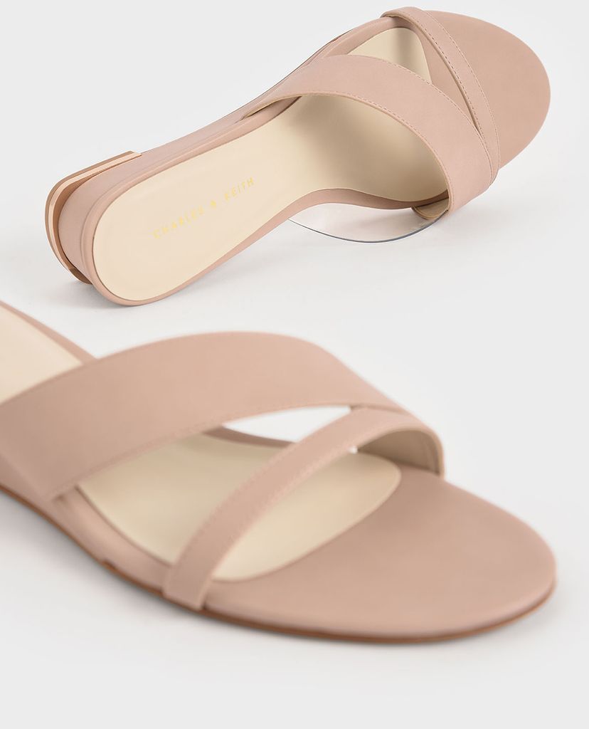 CHARLES & KEITH - Giày đế xuồng hở mũi Strappy Wedges