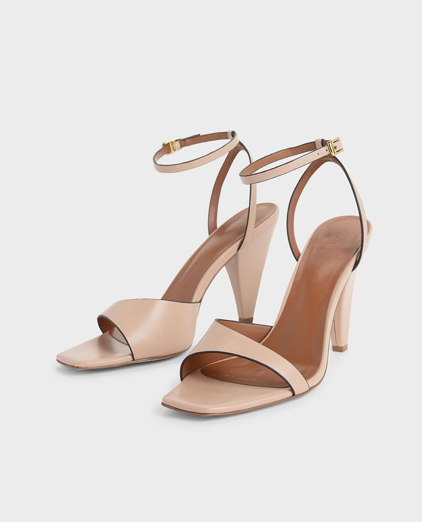 CHARLES & KEITH - Giày cao gót Asymmetric Strap Cone Heel