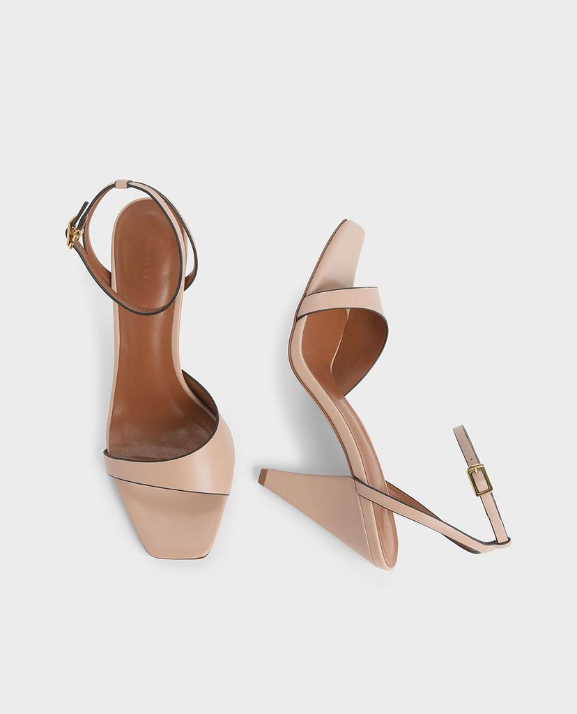 CHARLES & KEITH - Giày cao gót Asymmetric Strap Cone Heel