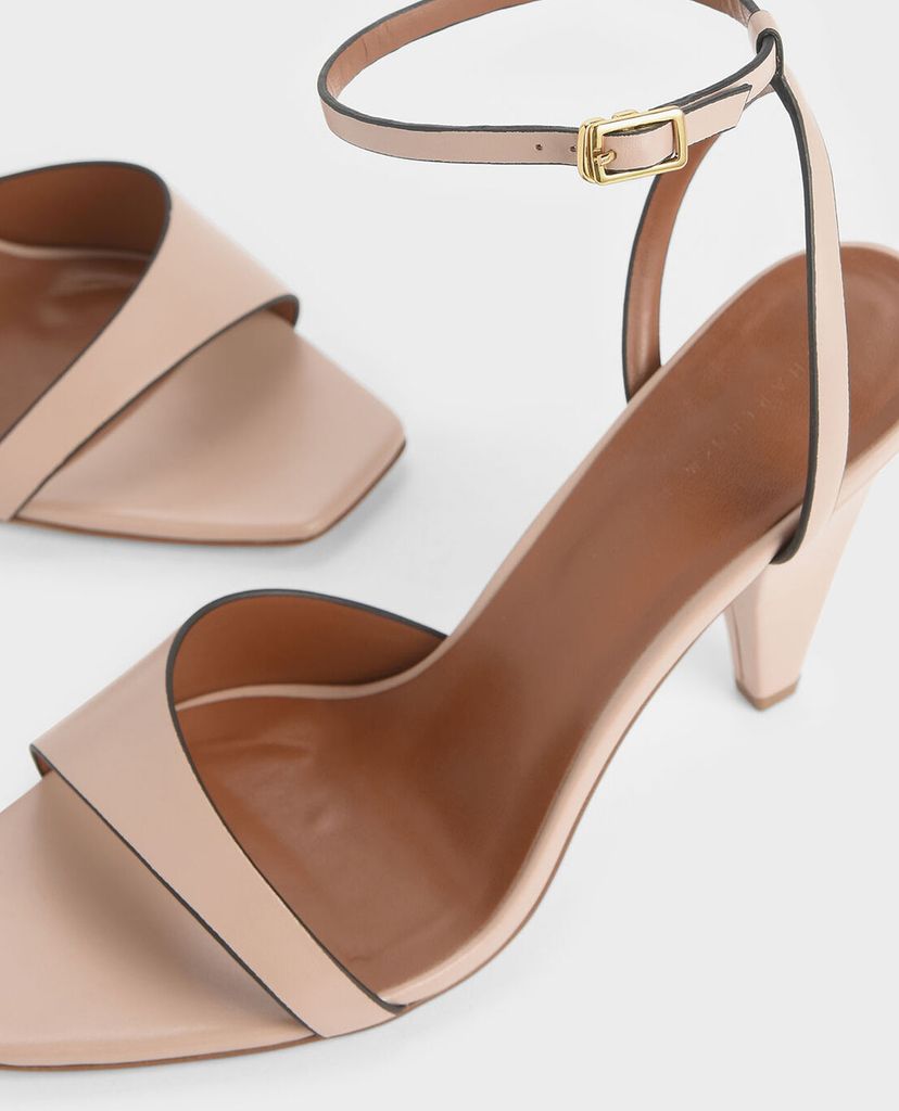 CHARLES & KEITH - Giày cao gót Asymmetric Strap Cone Heel
