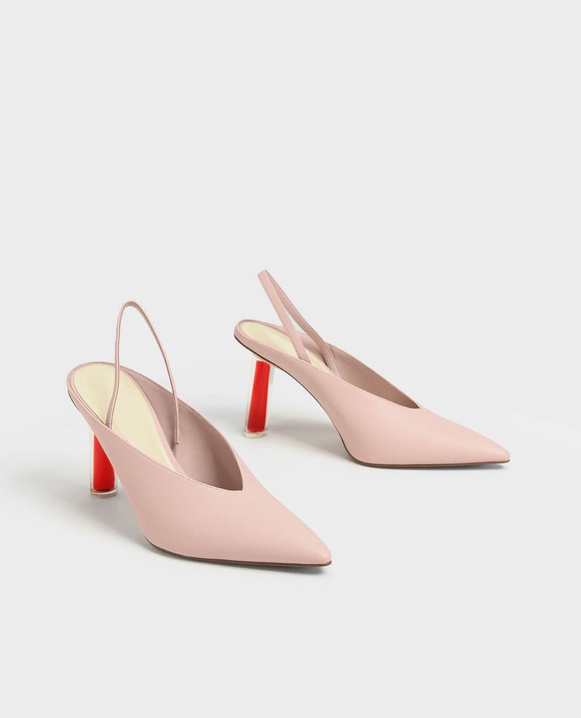 CHARLES & KEITH - Giày cao gót V Cut Sculptural