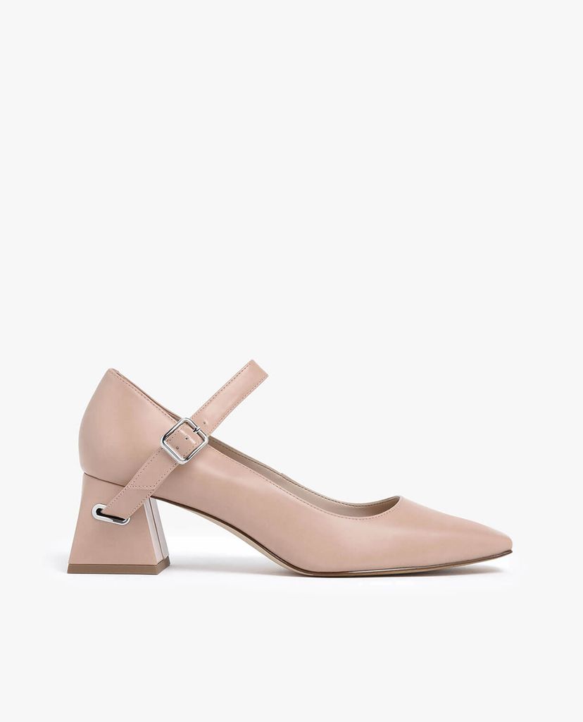 CHARLES & KEITH - Giày cao gót nữ mũi nhọn Flare Block
