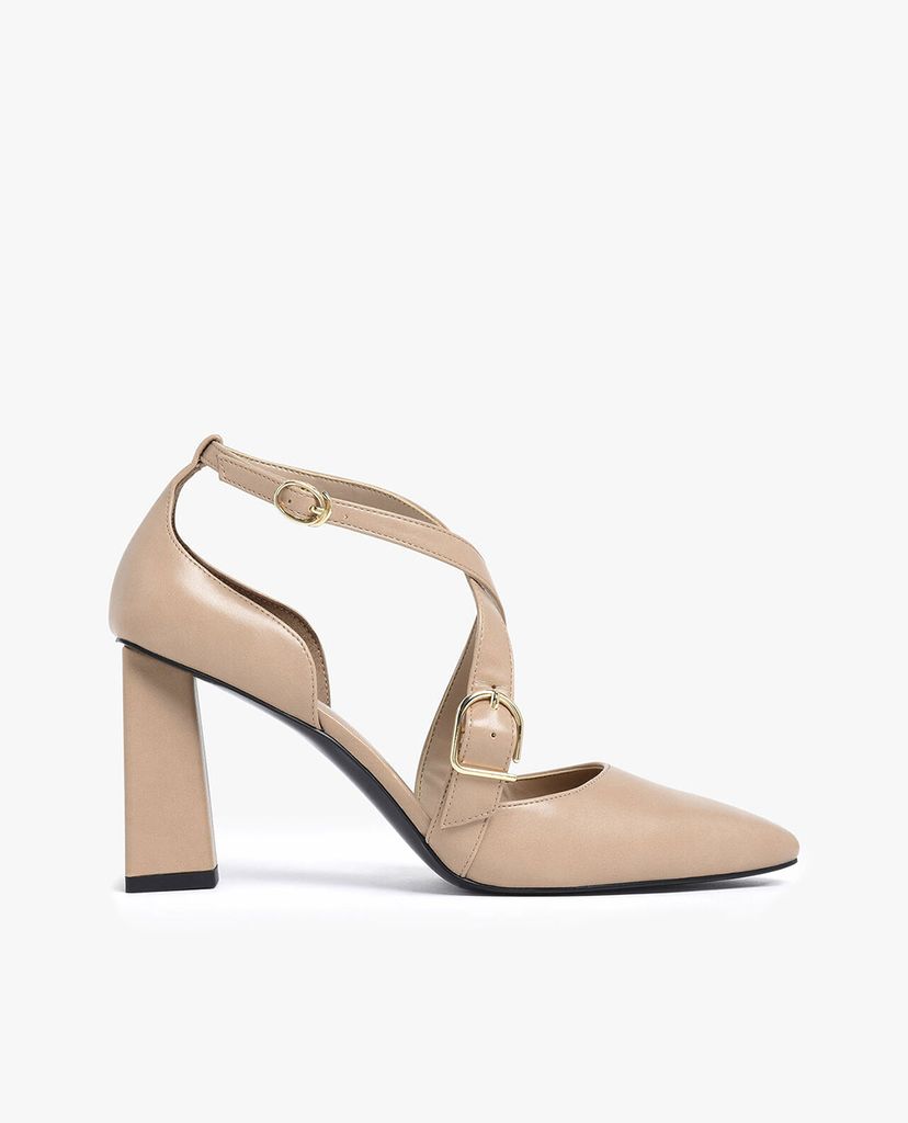 CHARLES & KEITH - Giày cao gót quai chéo Buckle Detail Criss Cross