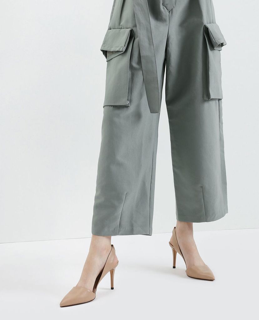 CHARLES & KEITH - Giày cao gót mũi nhọn Thick Slingback