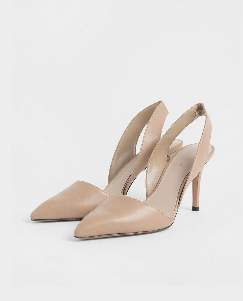 CHARLES & KEITH - Giày cao gót mũi nhọn Thick Slingback