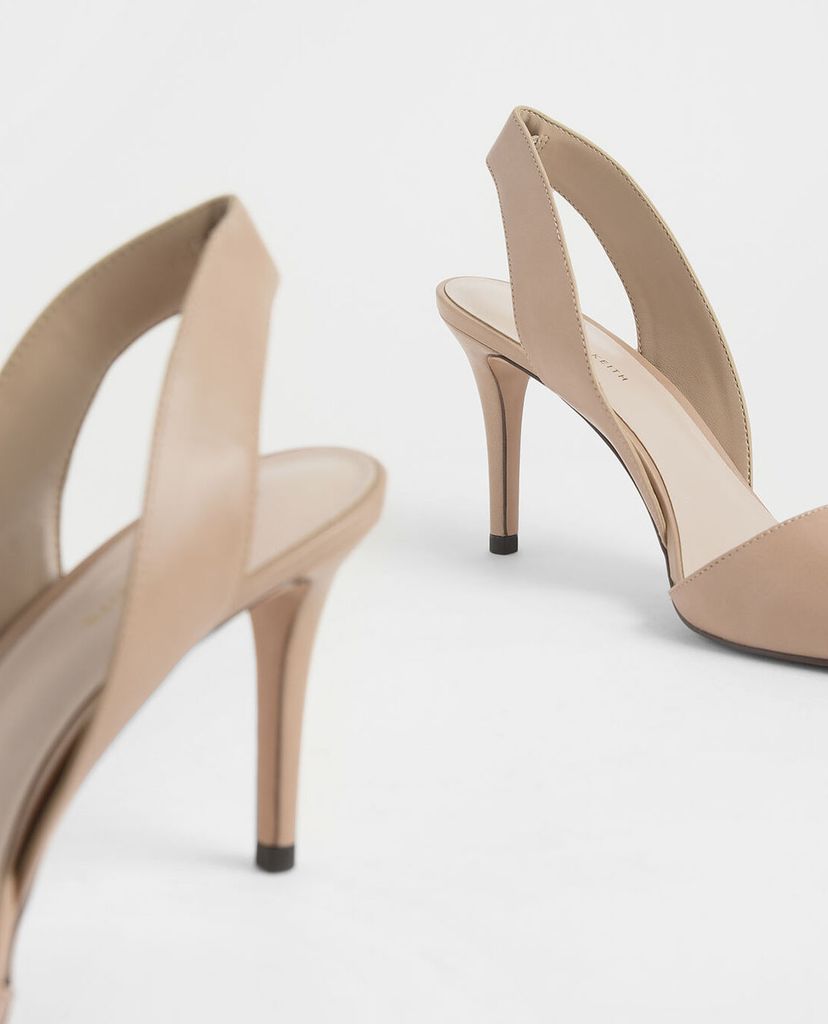 CHARLES & KEITH - Giày cao gót mũi nhọn Thick Slingback