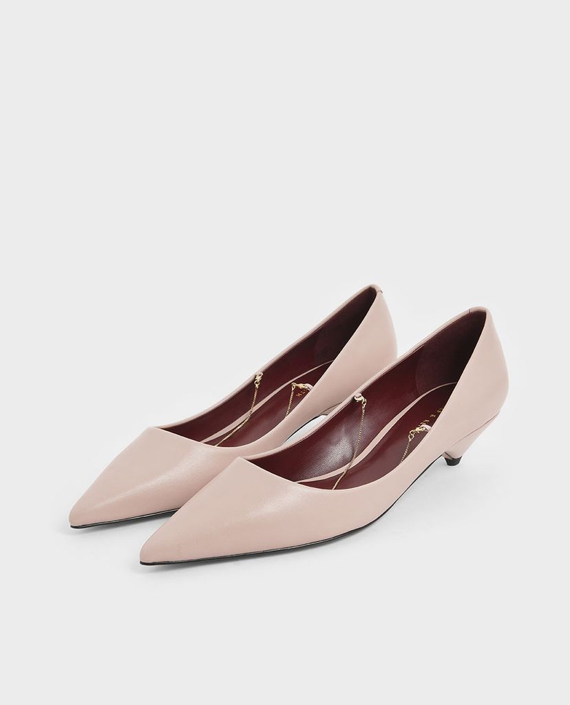CHARLES & KEITH - Giày cao gót Thin Metal Chain Strap