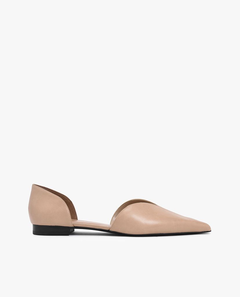 CHARLES & KEITH - Giày đế bệt nữ mũi nhọn Sweetheart Cut D Orsay