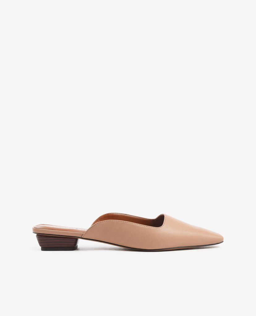 CHARLES & KEITH - Giày đế bệt Square Toe Stacked Heel Mules