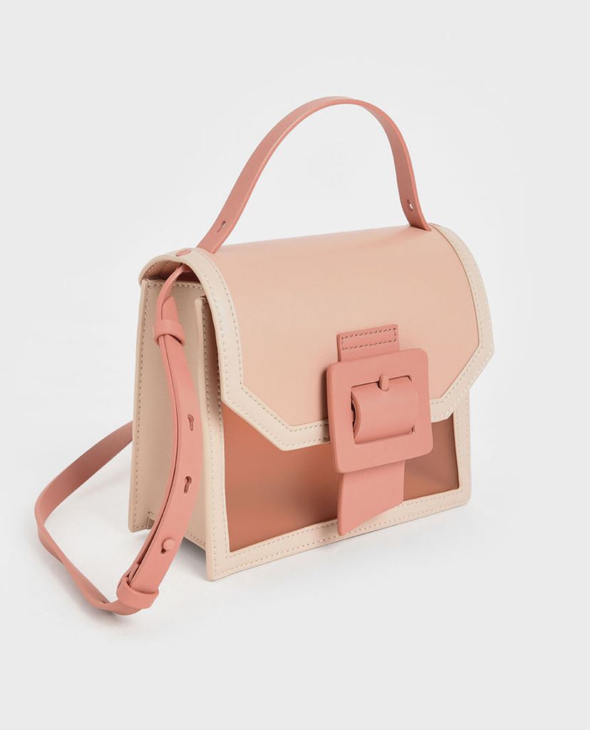 CHARLES & KEITH - Túi đeo vai phom vuông See Through Effect