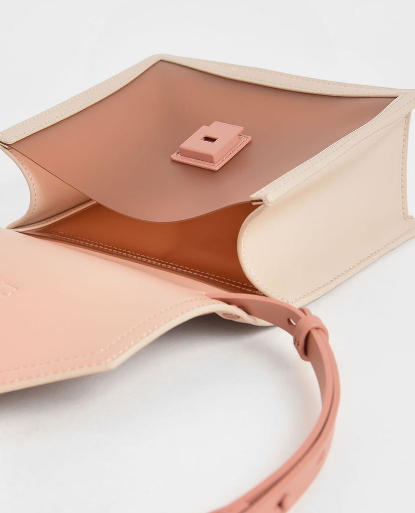 CHARLES & KEITH - Túi đeo vai phom vuông See Through Effect
