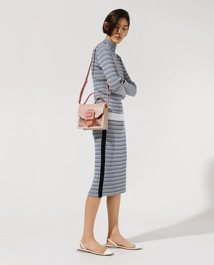 CHARLES & KEITH - Túi đeo vai phom vuông See Through Effect