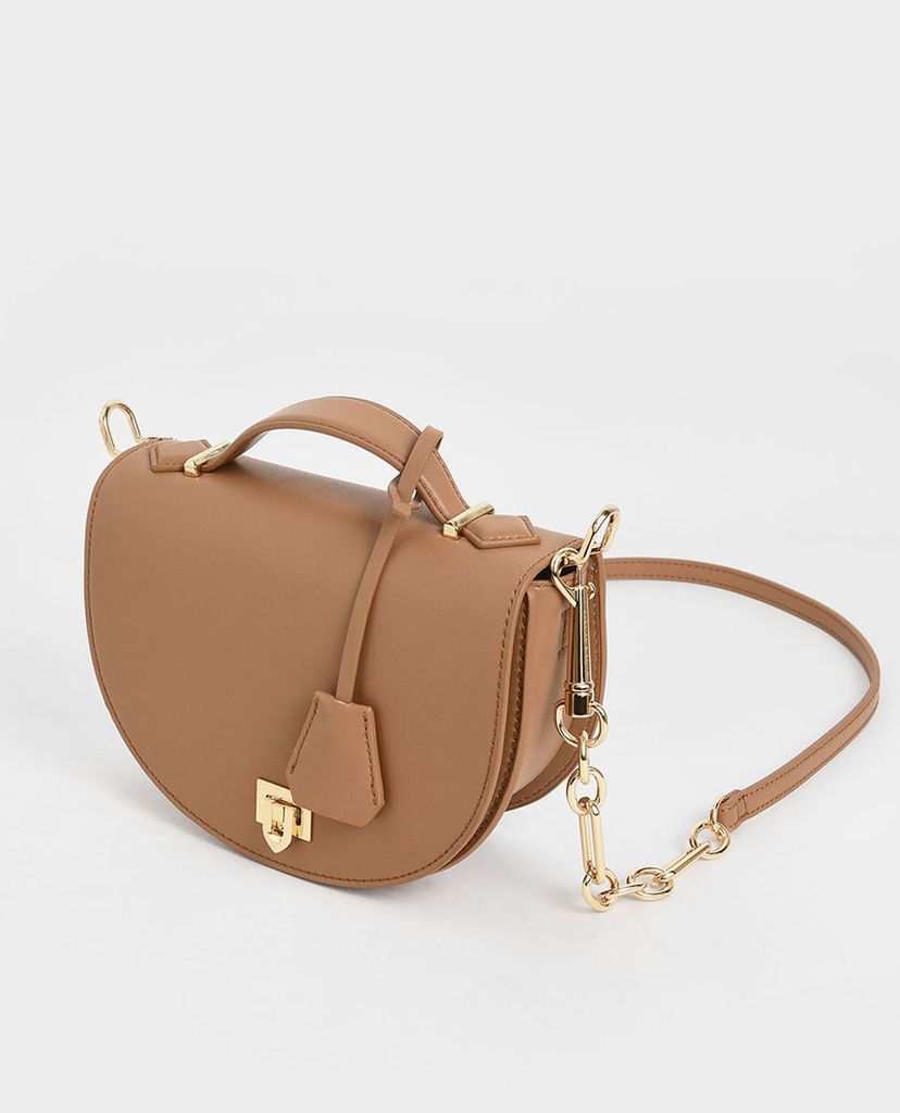 CHARLES & KEITH - Túi xách tay nữ Top Handle Saddle