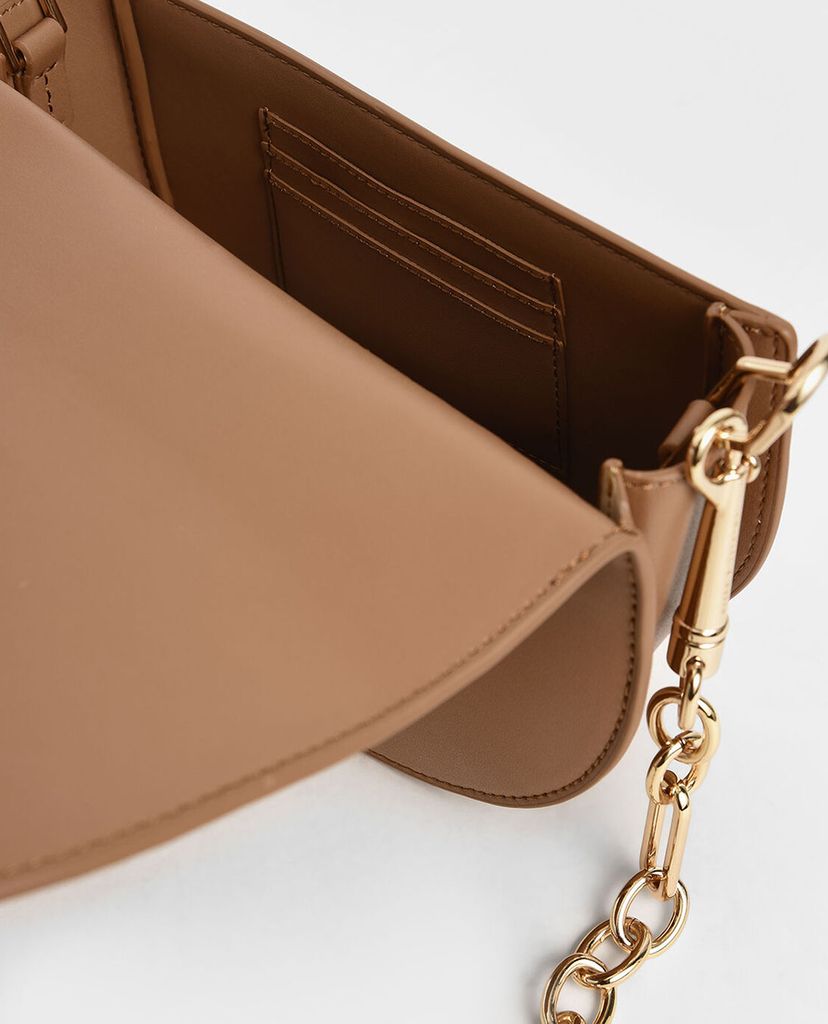CHARLES & KEITH - Túi xách tay nữ Top Handle Saddle
