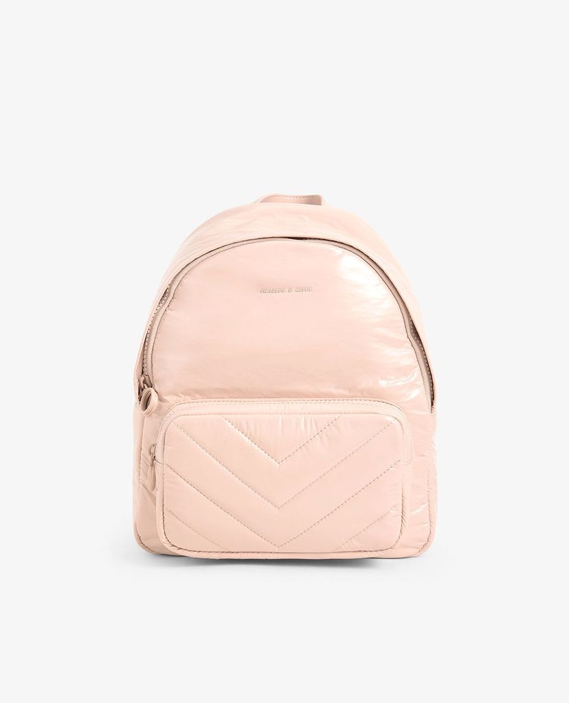 CHARLES & KEITH - Balo nữ chữ nhật Quilted Double Zip
