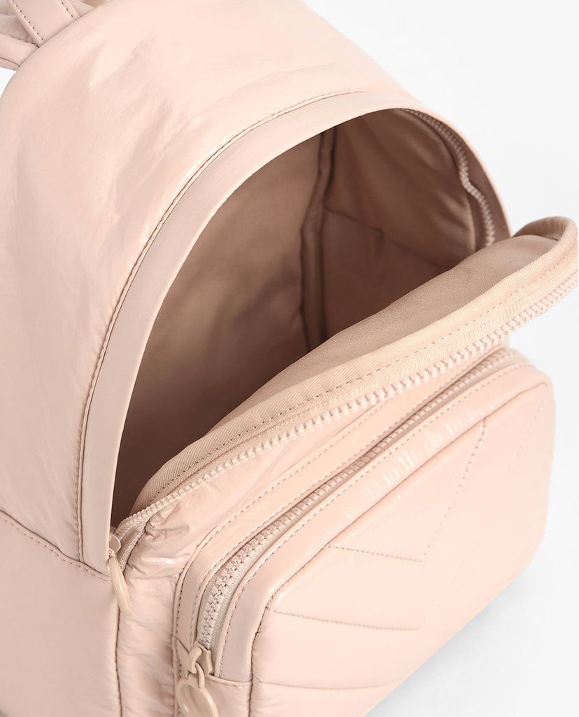 CHARLES & KEITH - Balo nữ chữ nhật Quilted Double Zip