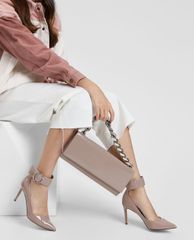 CHARLES & KEITH - Ví cầm tay nữ chữ nhật Front Flap Chain