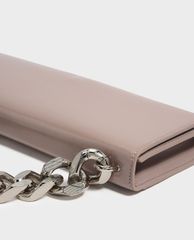 CHARLES & KEITH - Ví cầm tay nữ chữ nhật Front Flap Chain