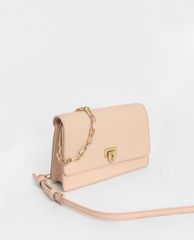 CHARLES & KEITH - Túi đeo vai nữ nắp gập Double Chain Link Push Lock