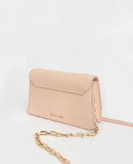 CHARLES & KEITH - Túi đeo vai nữ nắp gập Double Chain Link Push Lock