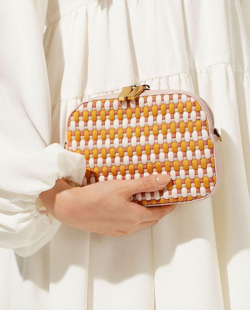 CHARLES & KEITH - Túi đeo chéo chữ nhật Multicoloured Woven