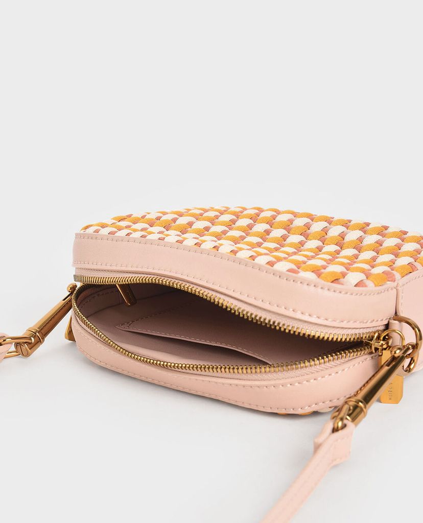 CHARLES & KEITH - Túi đeo chéo chữ nhật Multicoloured Woven