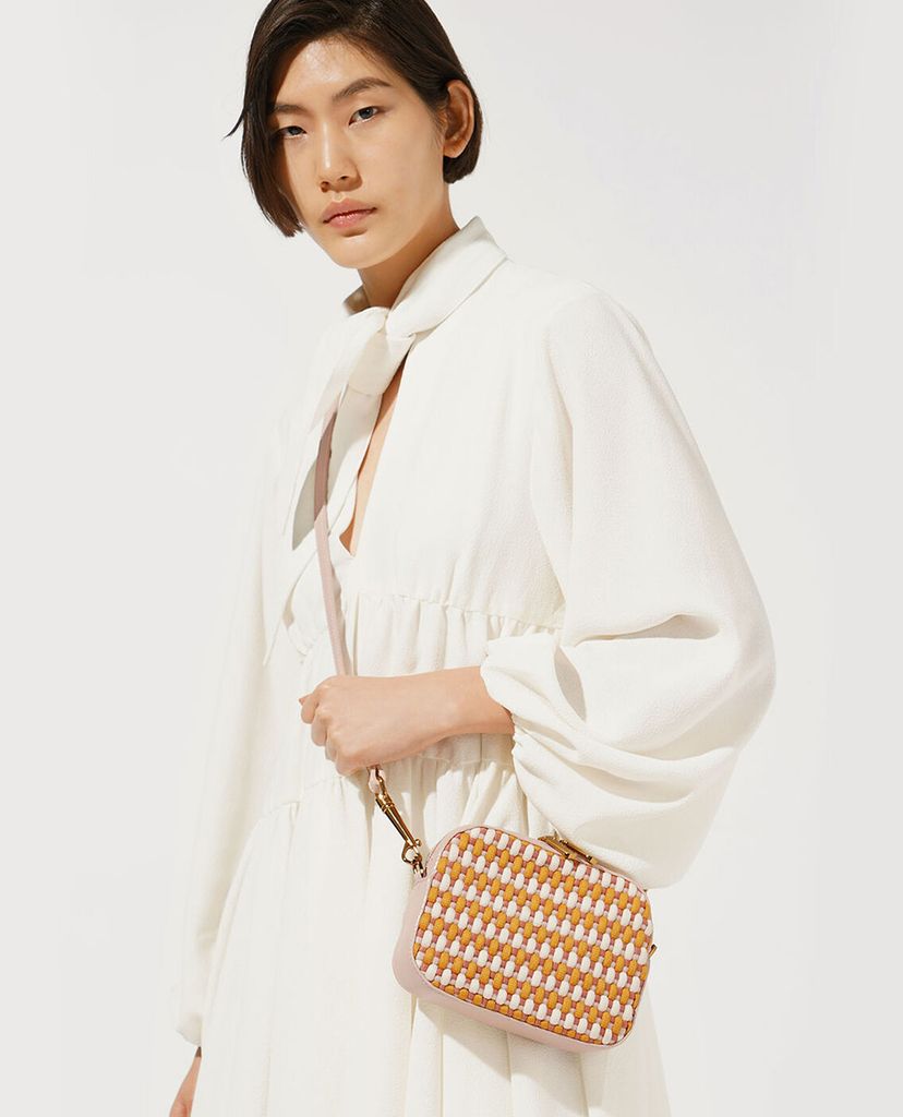CHARLES & KEITH - Túi đeo chéo chữ nhật Multicoloured Woven
