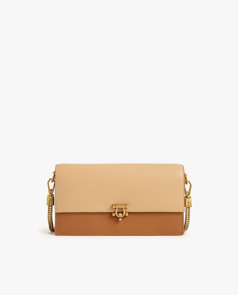 CHARLES & KEITH - Ví cầm tay nữ chữ nhật Two Tone Metallic Accent