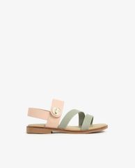 CHARLES & KEITH - Giày sandals trẻ em quai ngang Metallic Buckle