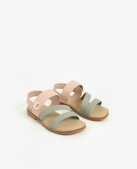 CHARLES & KEITH - Giày sandals trẻ em quai ngang Metallic Buckle