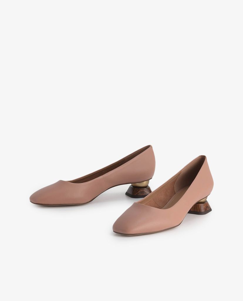PEDRO - Giày cao gót mũi vuông Leather Square Toe