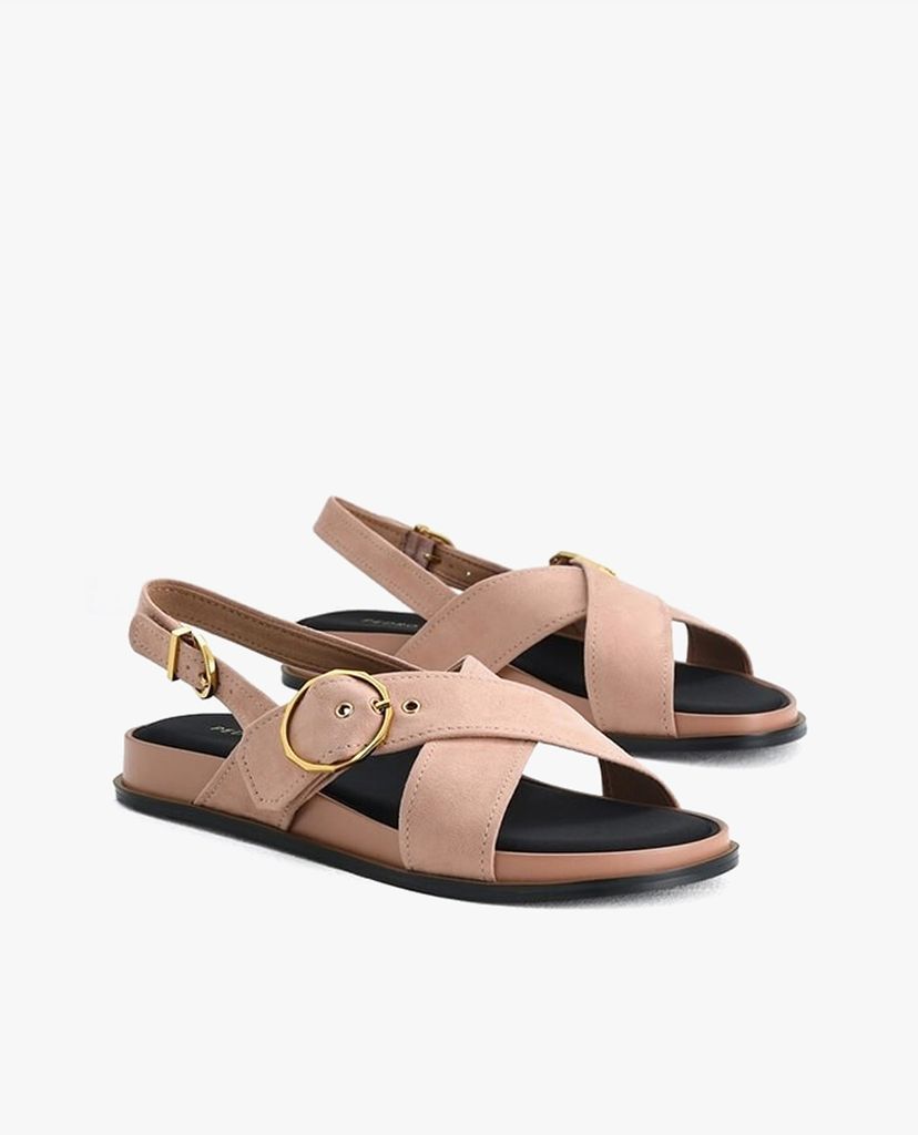 PEDRO - Giày sandal nữ phối quai đan chéo Platform Slingback