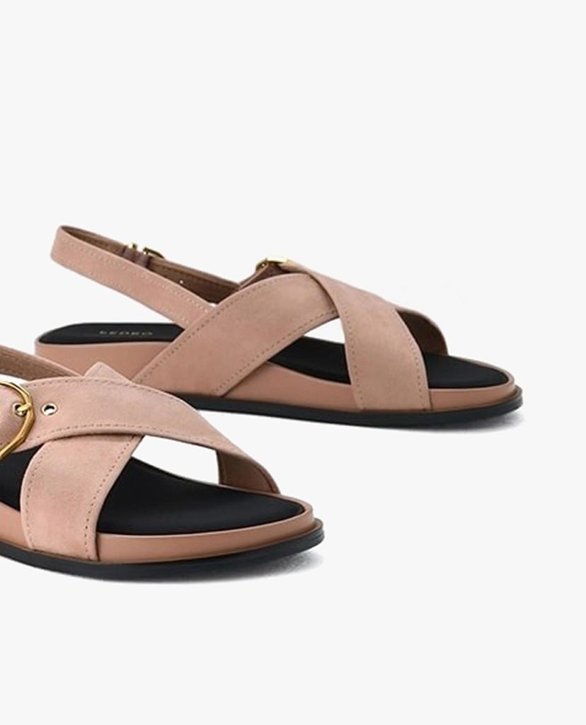 PEDRO - Giày sandal nữ phối quai đan chéo Platform Slingback