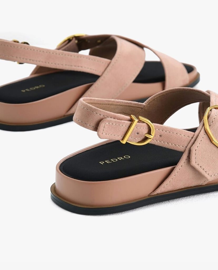 PEDRO - Giày sandal nữ phối quai đan chéo Platform Slingback
