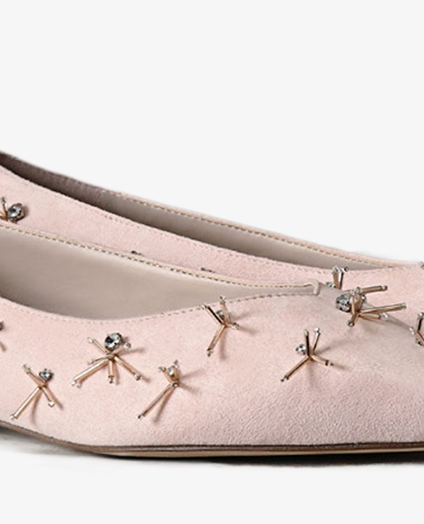 PEDRO - Giày đế bệt da lộn nữ tính Pointed Toe