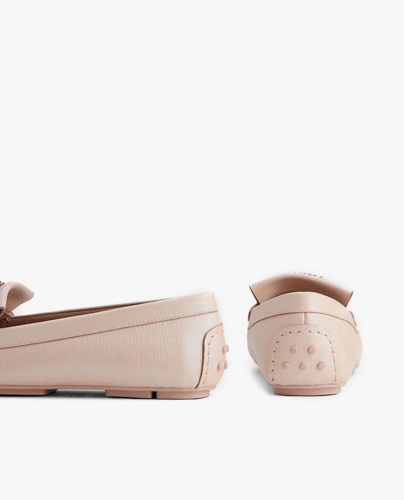 PEDRO - Giày đế bệt mũi tròn Pleats Embellished Leather