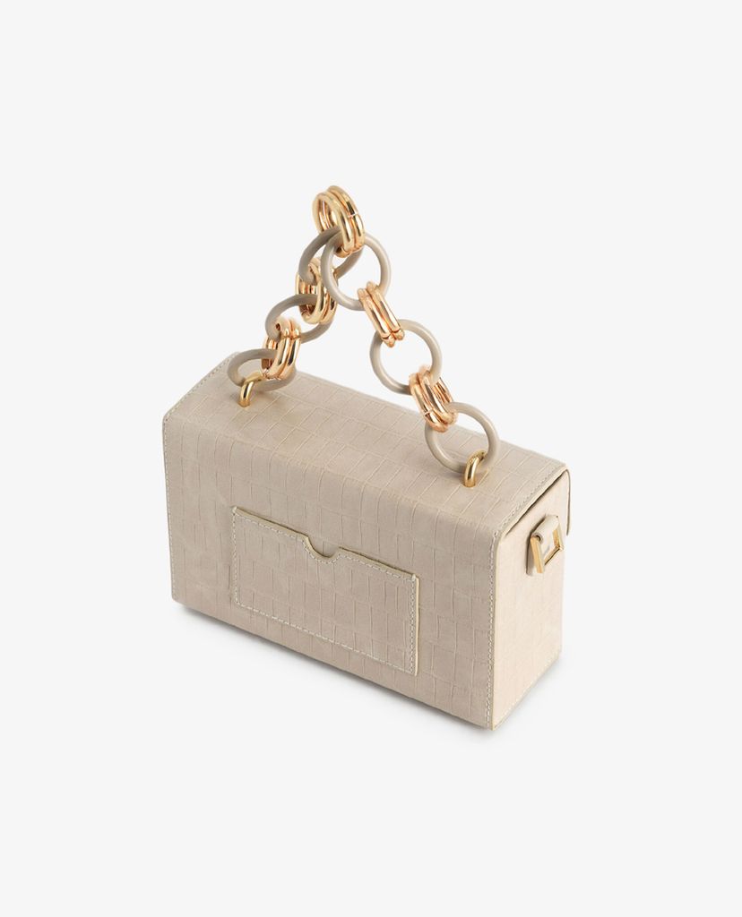 PEDRO - Túi xách tay nữ hình hộp Croc Effect Boxy