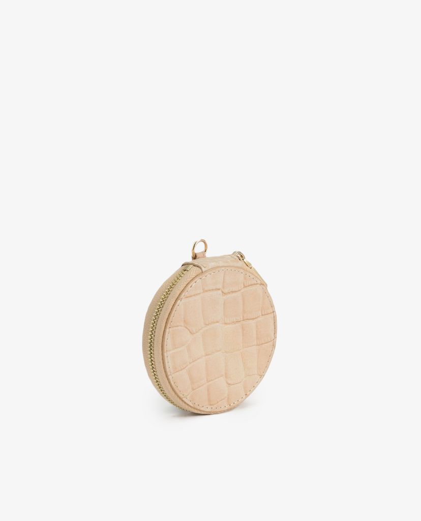 PEDRO - Ví đựng name card hình tròn Embossed Leather