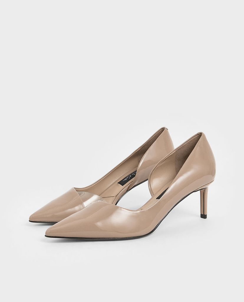 CHARLES & KEITH - Giày cao gót mũi nhọn Patent Leather D Orsay