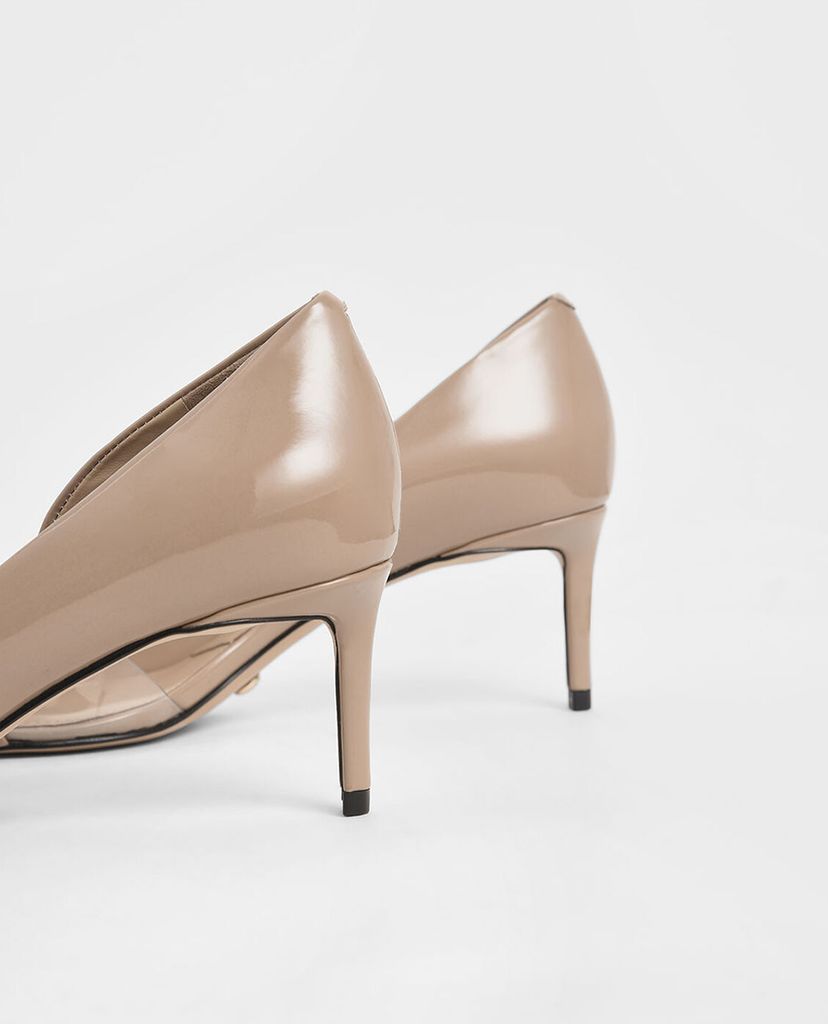 CHARLES & KEITH - Giày cao gót mũi nhọn Patent Leather D Orsay