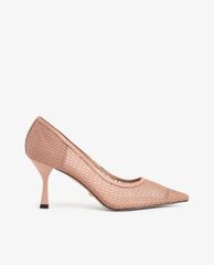 CHARLES & KEITH - Giày cao gót mũi nhọn Leather Mesh